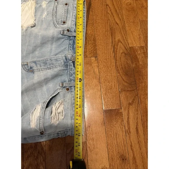 Abercrombie & Fitch Blue Ripped Ames Low Rise Boyfriend Short festival sz 12/31 - Picture 7 of 10